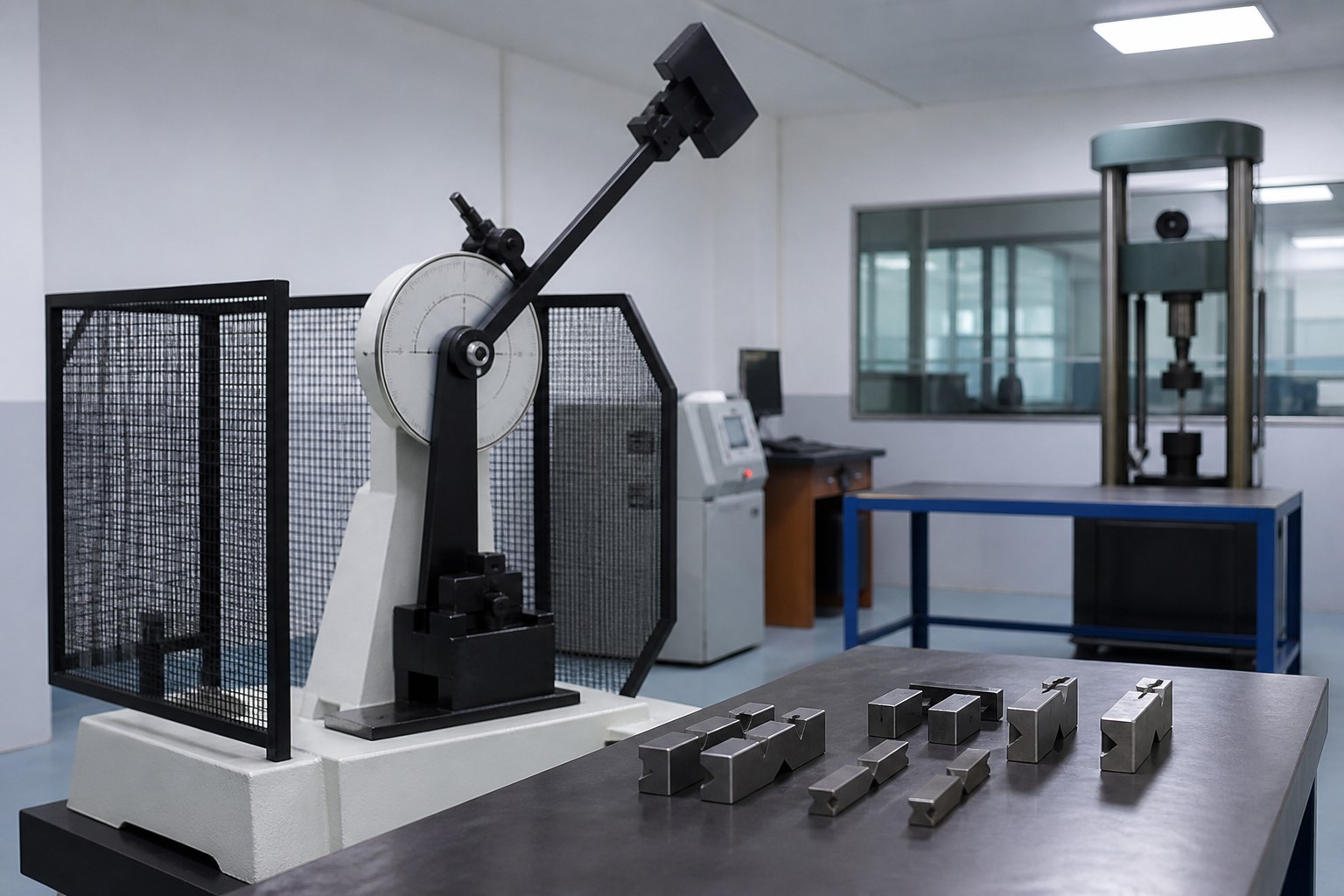 api 5l psl2 testing - charpy impact test specimen and pendulum testing machine