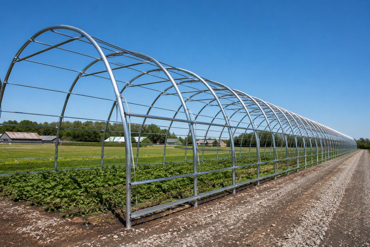 hot dipped galvanized tube - galvanized tube framework of an agricultural greenhouse