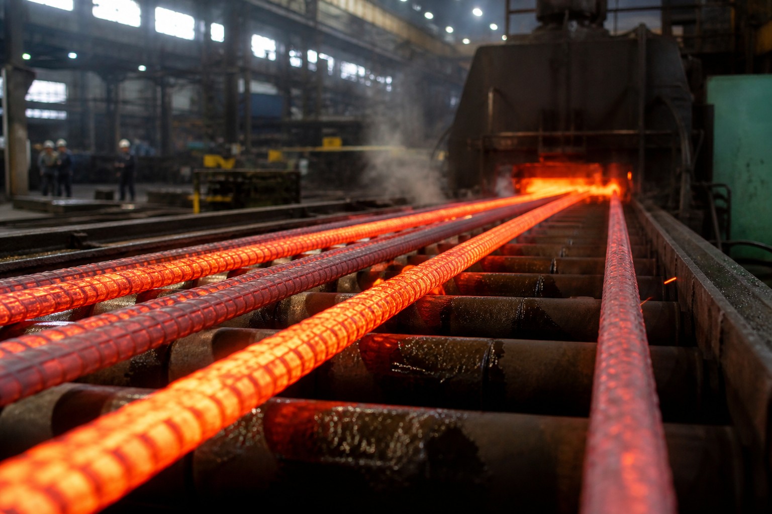 deformed steel bar rebar production - hot rolling mill line producing ribbed deformed steel bars