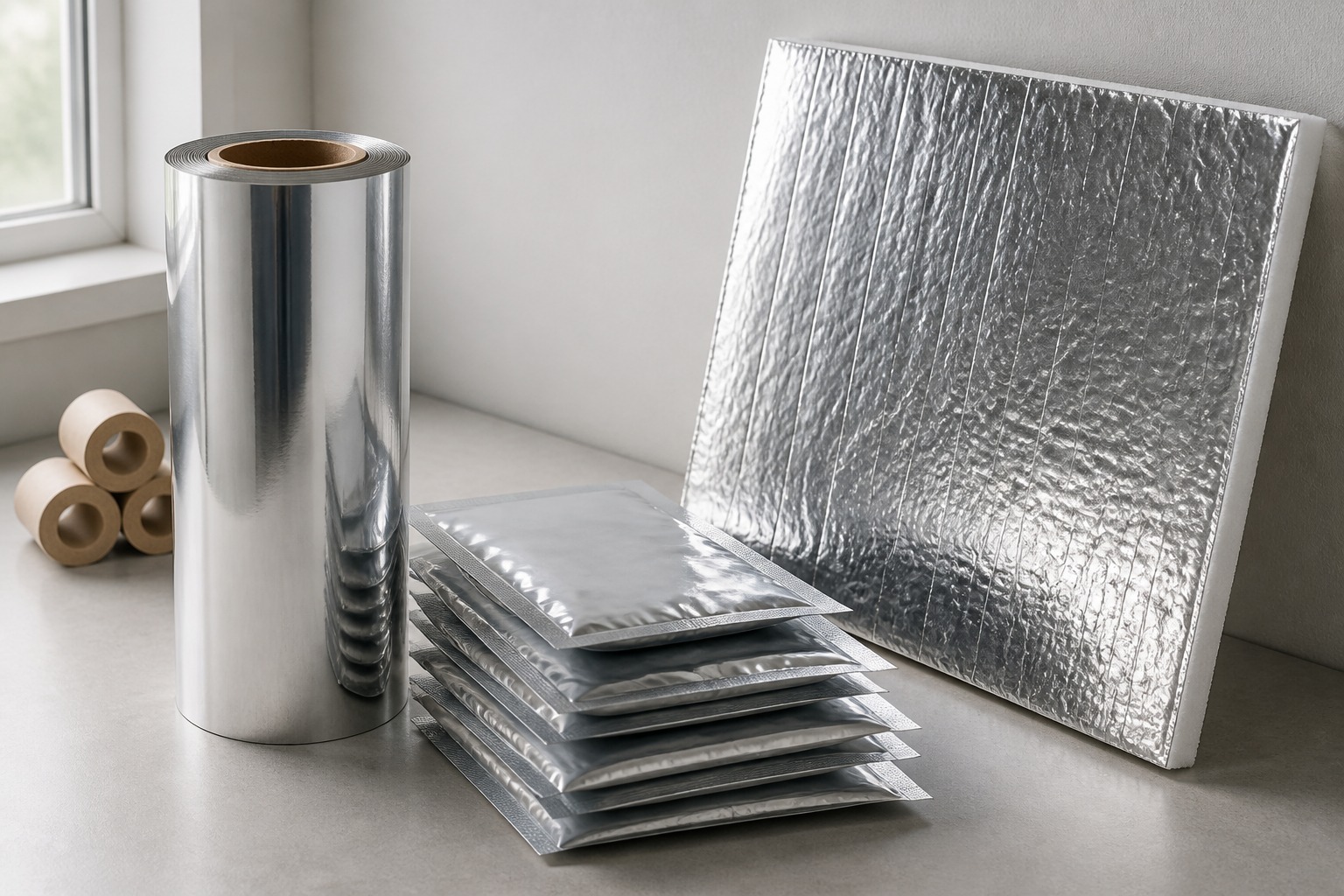 aluminum foil thickness - foil roll, laminated pouches and foil-faced insulation in different gauges