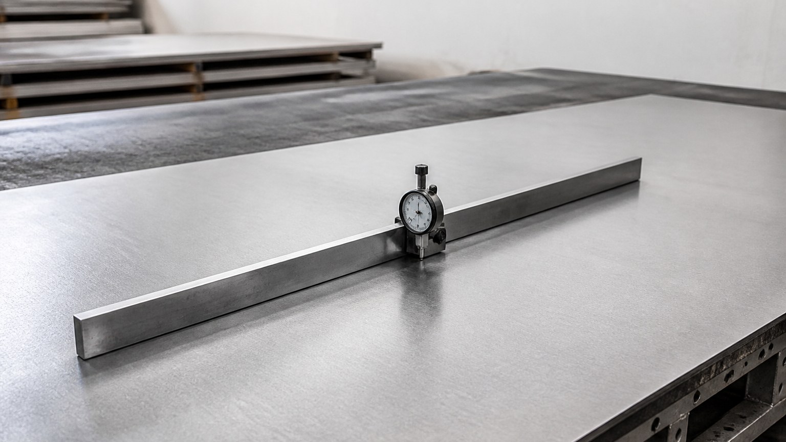 2b vs no.4 stainless finish - flatness inspection on a 2B finish stainless steel plate