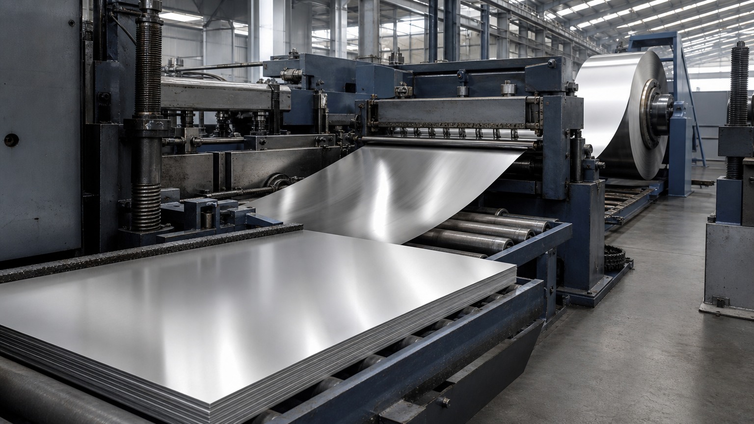 stainless steel sheet size - cut to length line shearing stainless steel strip into standard sheet dimensions