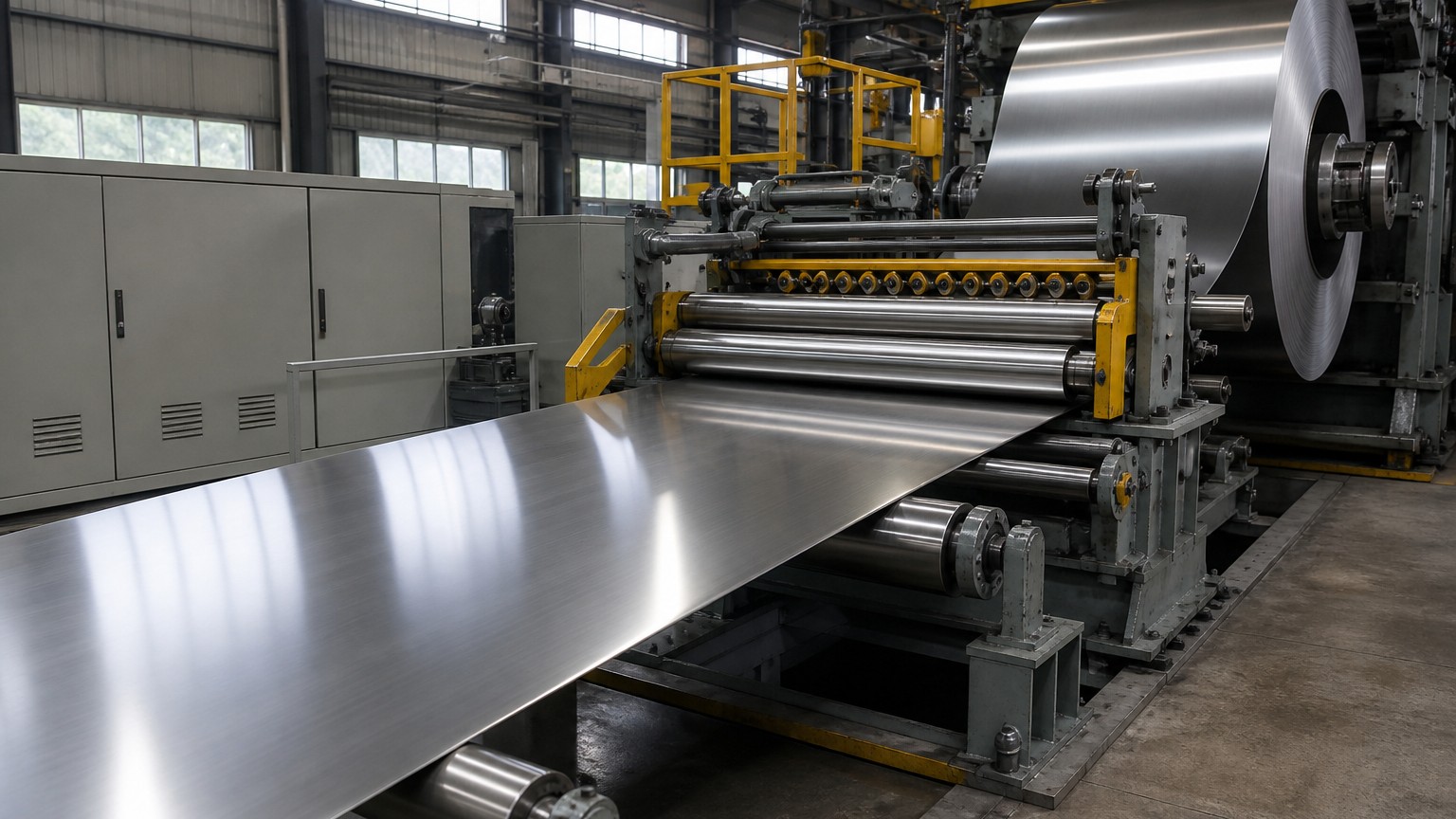 430 vs 304 stainless - stainless steel coil running through a slitting and surface finishing line