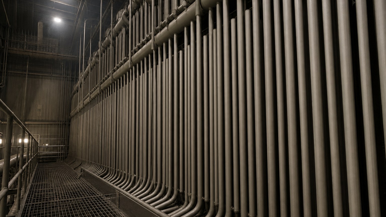 high-pressure boiler steel pipe applications - water wall and superheater tube bank inside a power station boiler