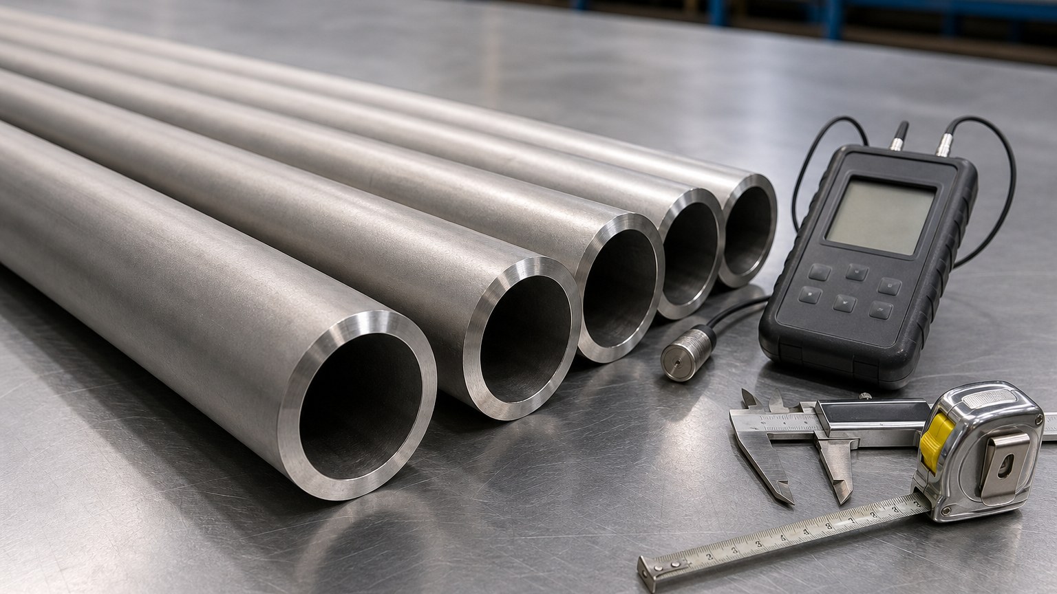304L and 316L pipe - dimensional and wall thickness inspection of stainless steel pipe ends before shipment