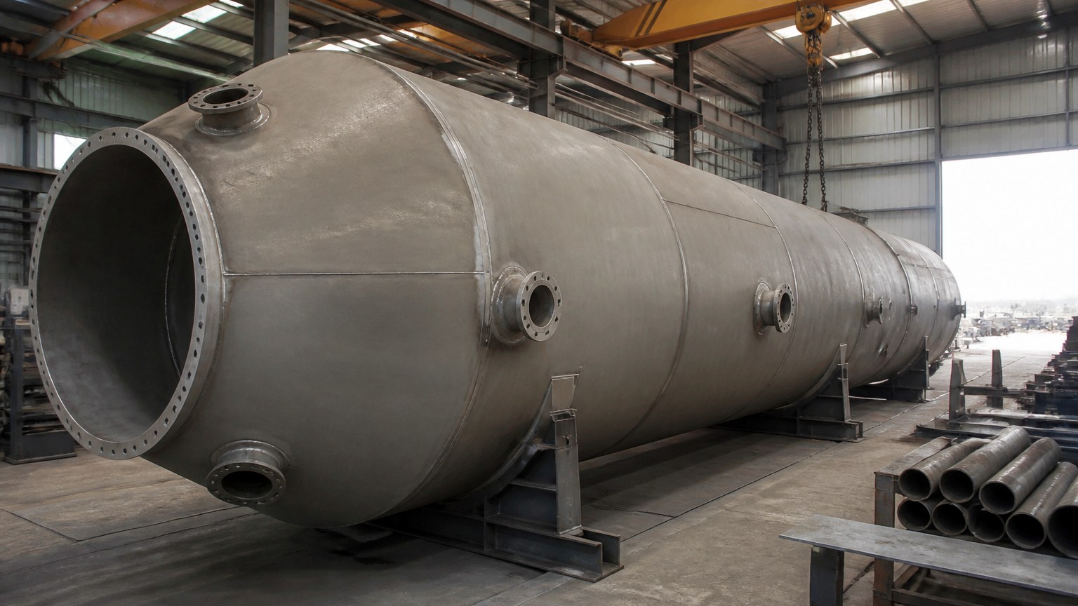 no.1 vs 2d stainless steel finish - fabricated stainless steel process vessel built from hot rolled No.1 plate