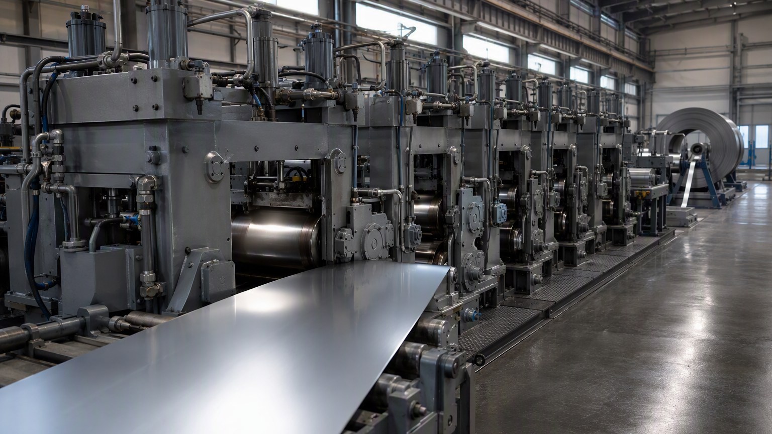 stainless steel surface finish - bright 2B finish stainless steel strip leaving a cold rolling mill