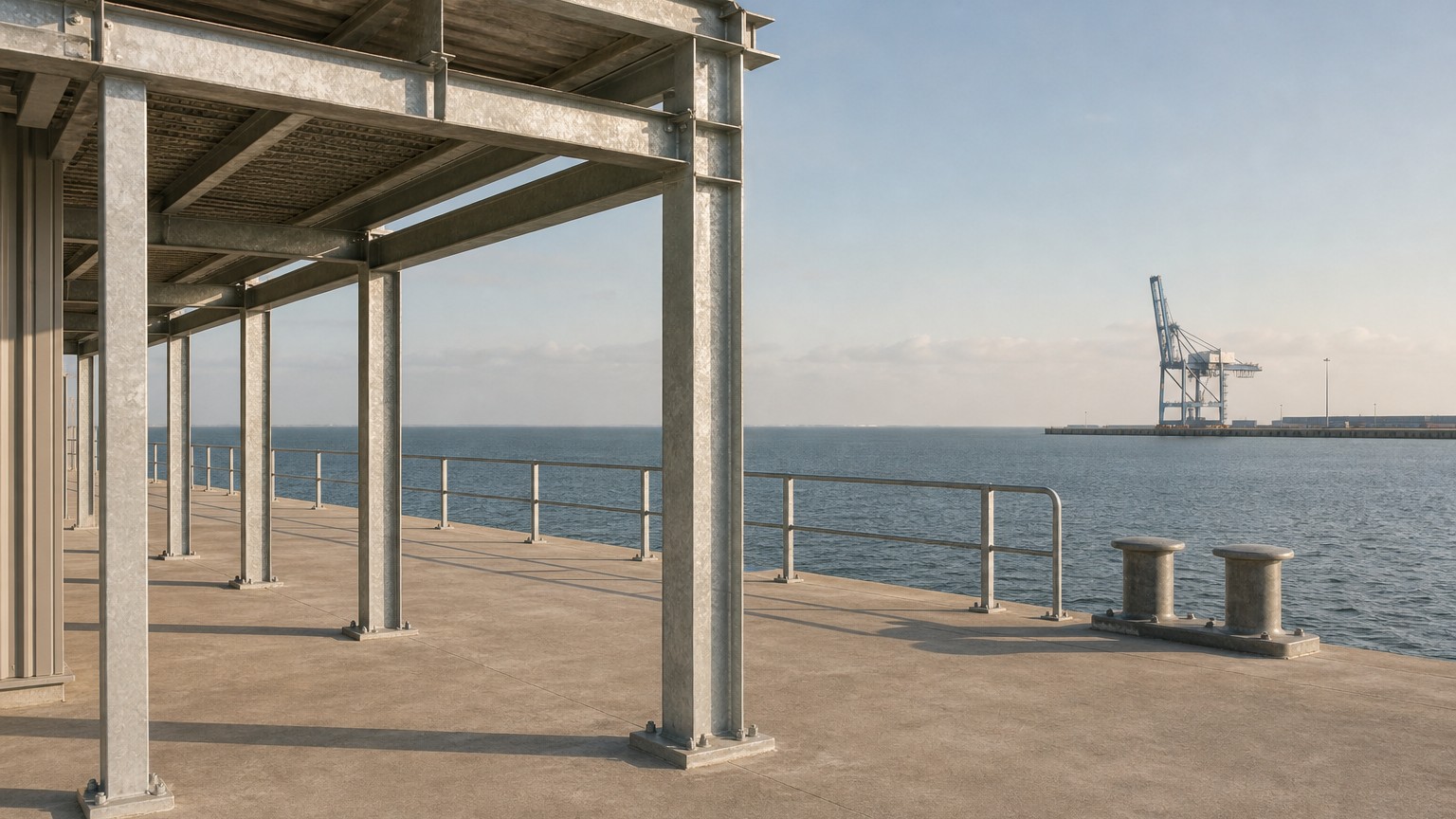 stainless steel vs galvanized steel - galvanized structural hollow sections on a coastal project