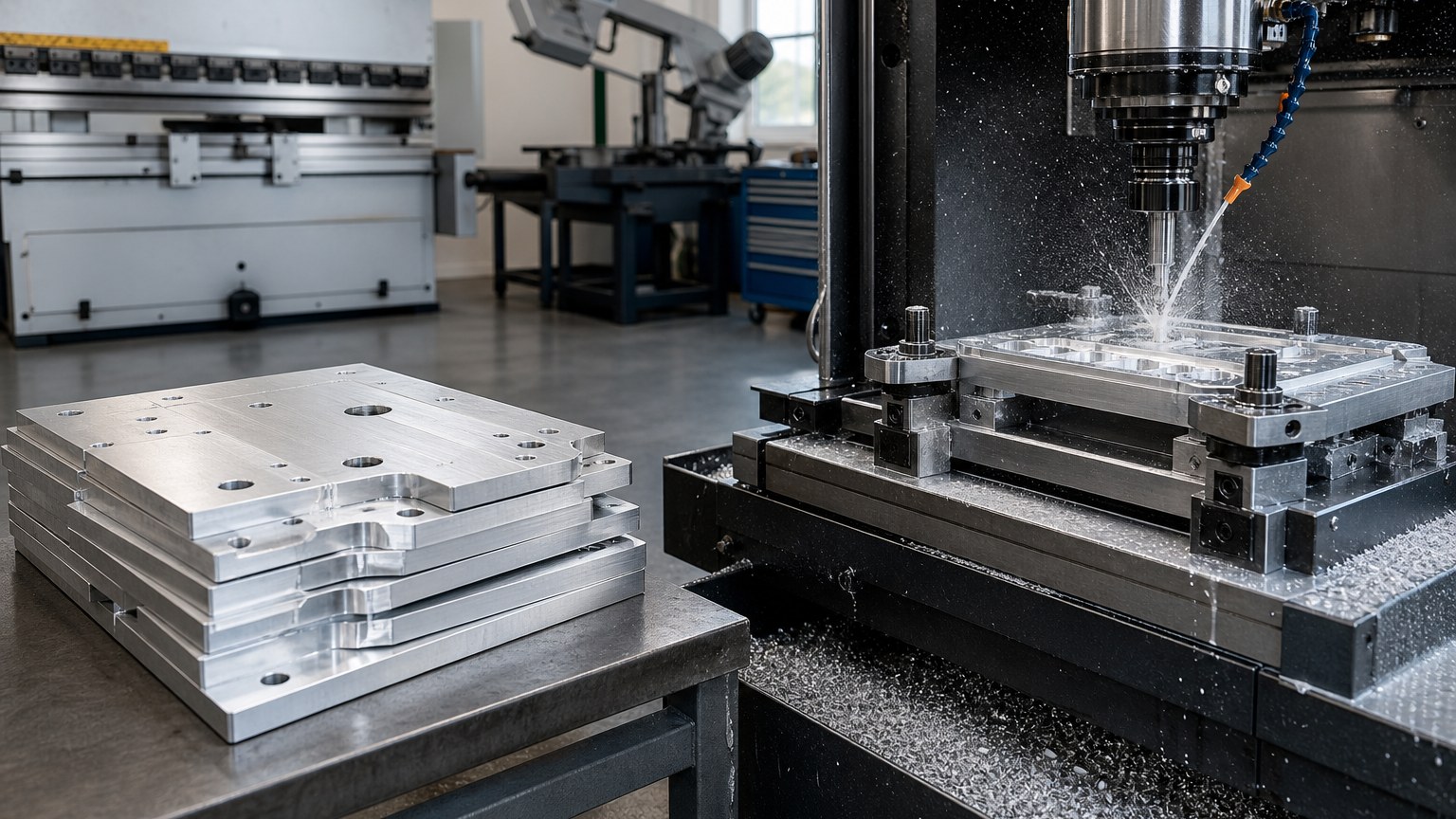 aluminum plate grades - CNC machining of 6061 aluminum plate parts on a vertical machining center