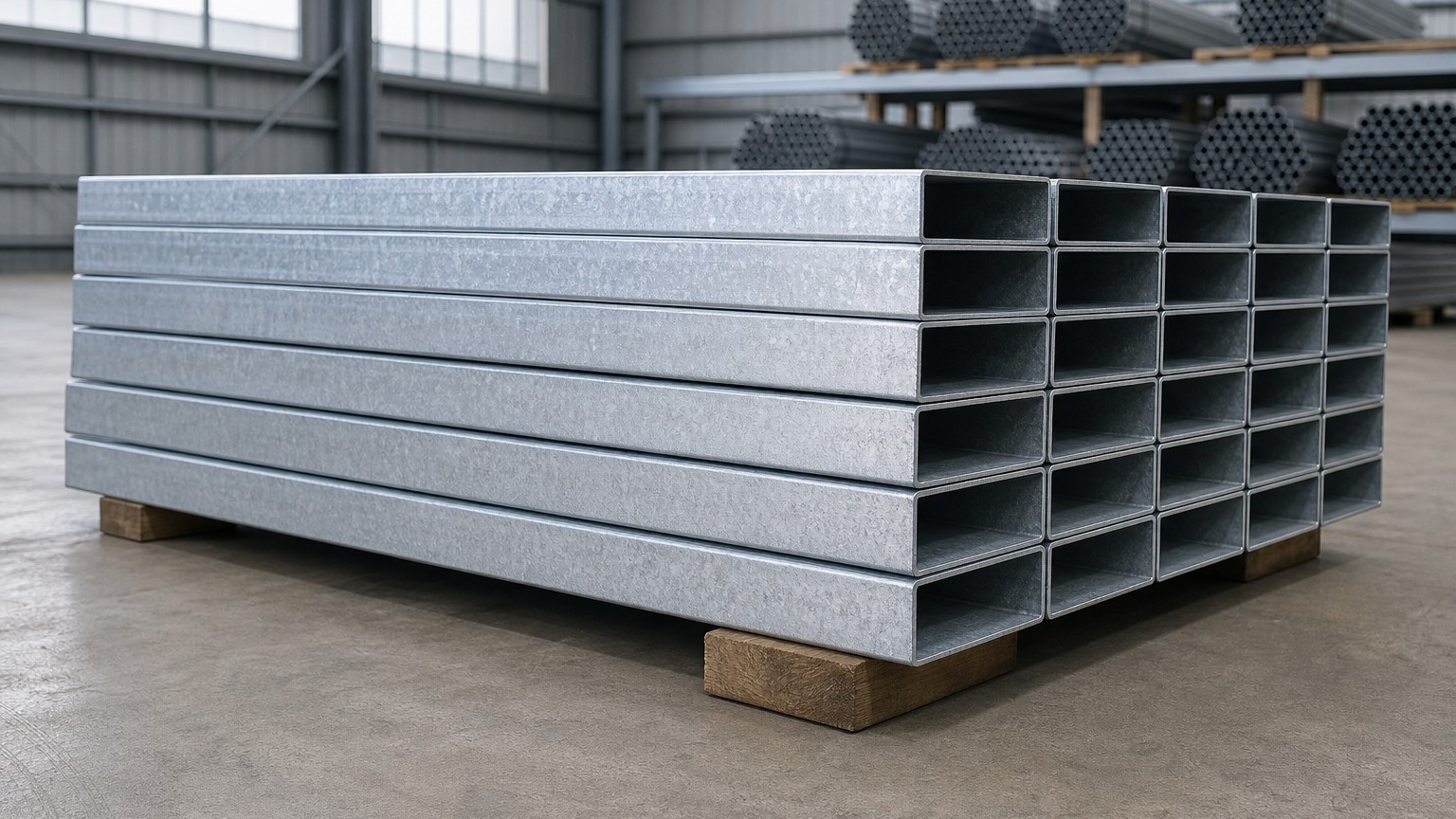 Galvanized steel tube 100x50mm rectangular 2.0mm