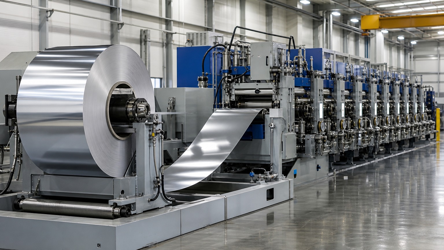 hot rolled vs cold rolled stainless steel - cold rolling mill reducing stainless steel strip toward a 2B finish