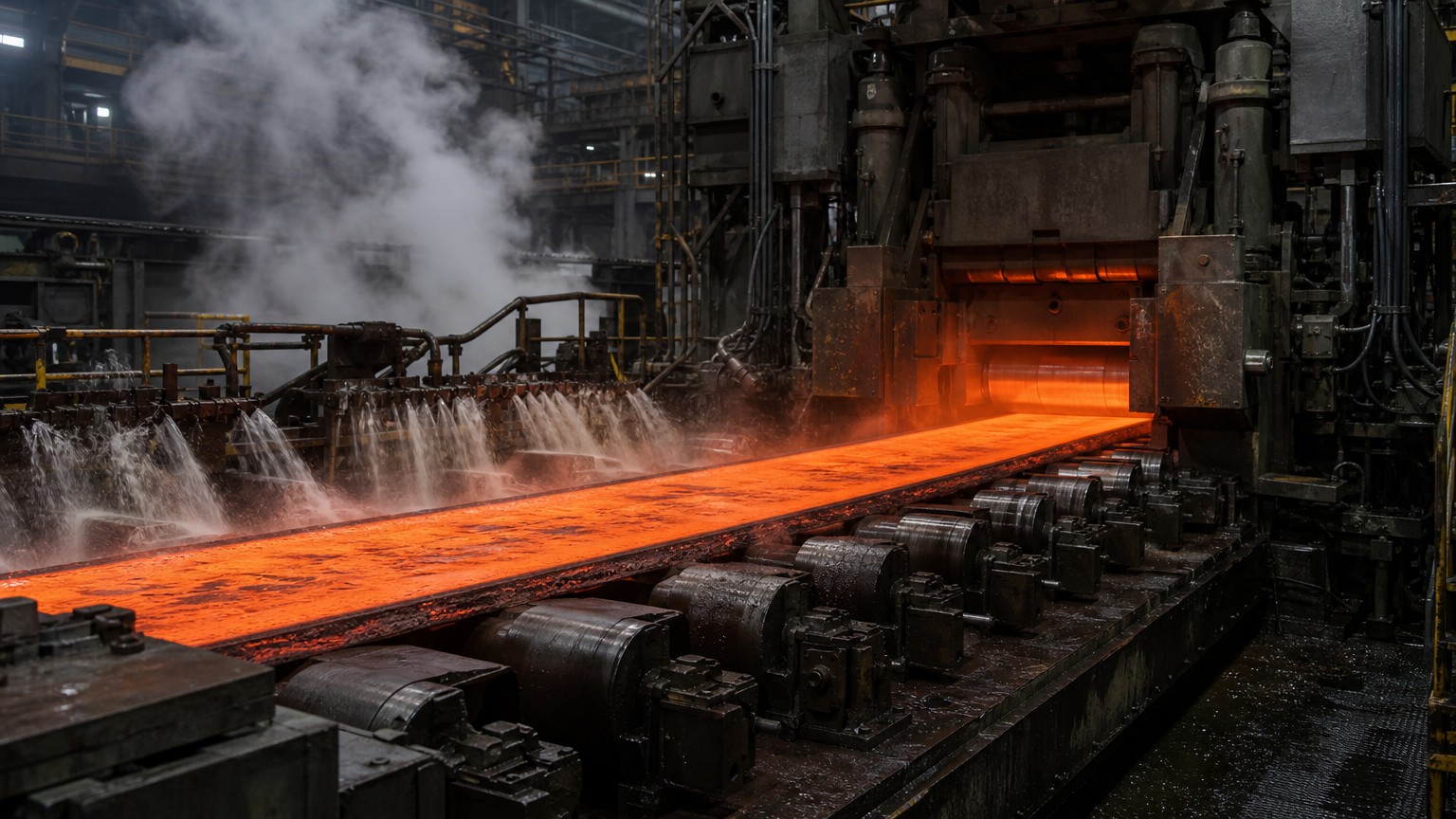 q235b vs q355b - carbon steel slab reduced on a hot rolling line that produces steel sheet at a mill