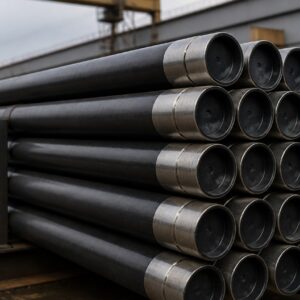 OCTG casing pipe 5-1/2 inch J55 in steel pipe storage yard